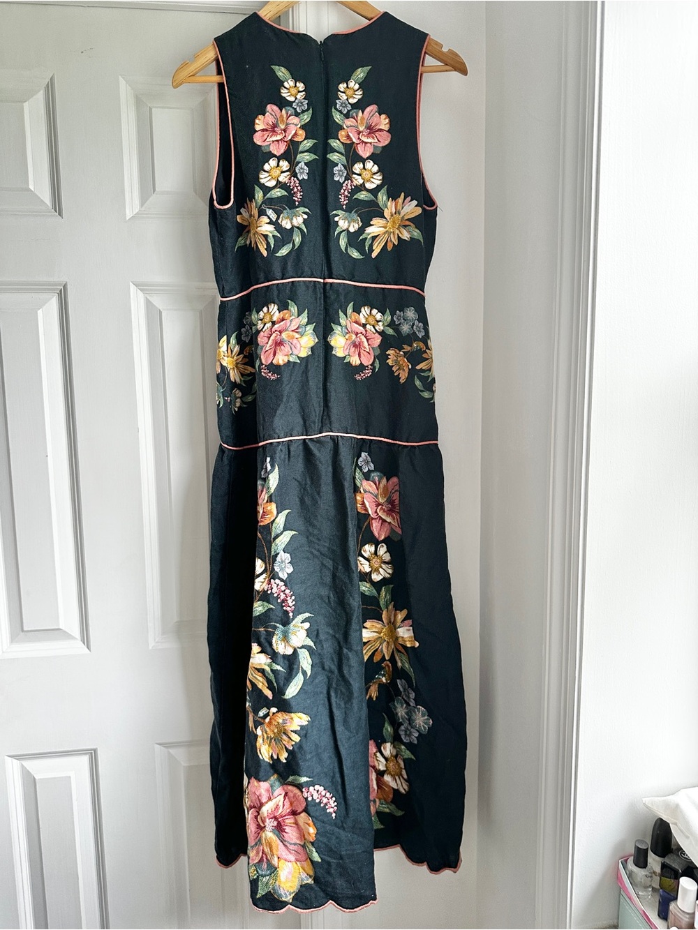Farm Rio Maira Linen V Neck Dress - Picture 7 of 9